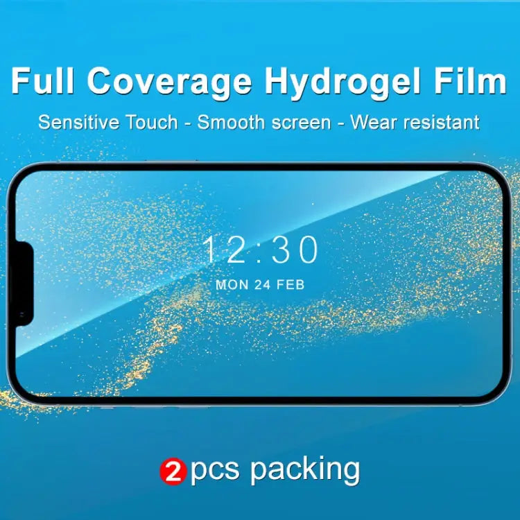 2 PCS IMAK Curved Full Screen Hydrogel Film Front Protector For iPhone 13 For iPhone 13 mini For iPhone 13 Pro
