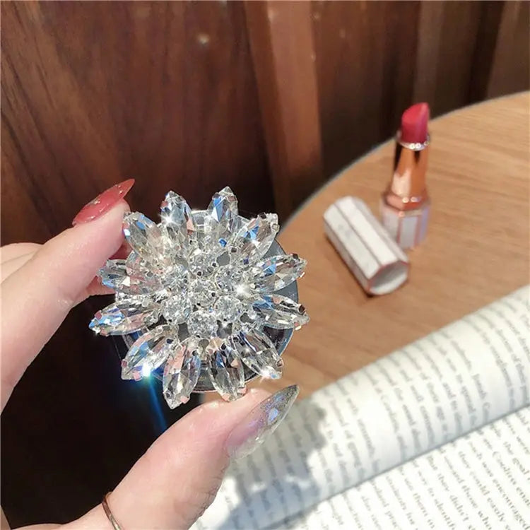2 PCS Lazy Man Live Shooting Mobile Phone Rotating Ring Buckle Holder Big Diamond Small Diamond Colorful Full Diamond