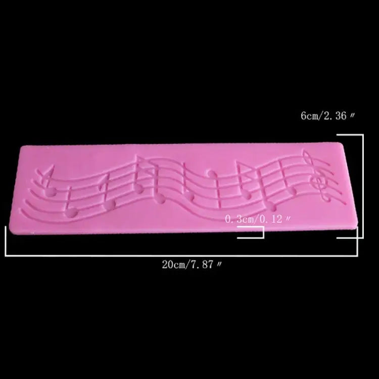 2 PCS Note Cake Decoration Silicone Mould Fondant Cake Tool Baking DIY Mould Note Shape - Note Shape