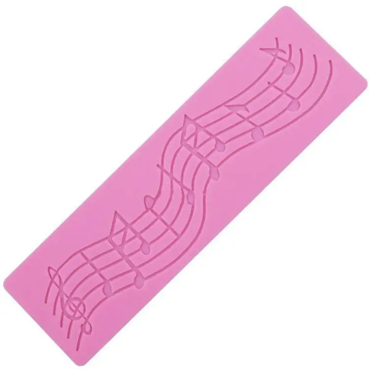 2 PCS Note Cake Decoration Silicone Mould Fondant Cake Tool Baking DIY Mould Note Shape - Note Shape