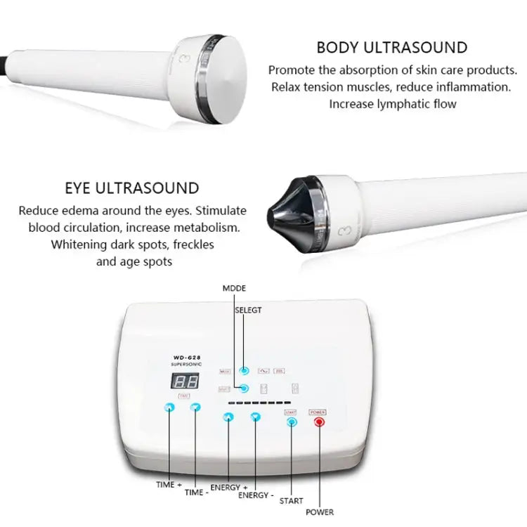 2 PCS Professional Ultrasonic Ladies Skin Care Whitening Freckle Anti-aging Beauty Facial Machine