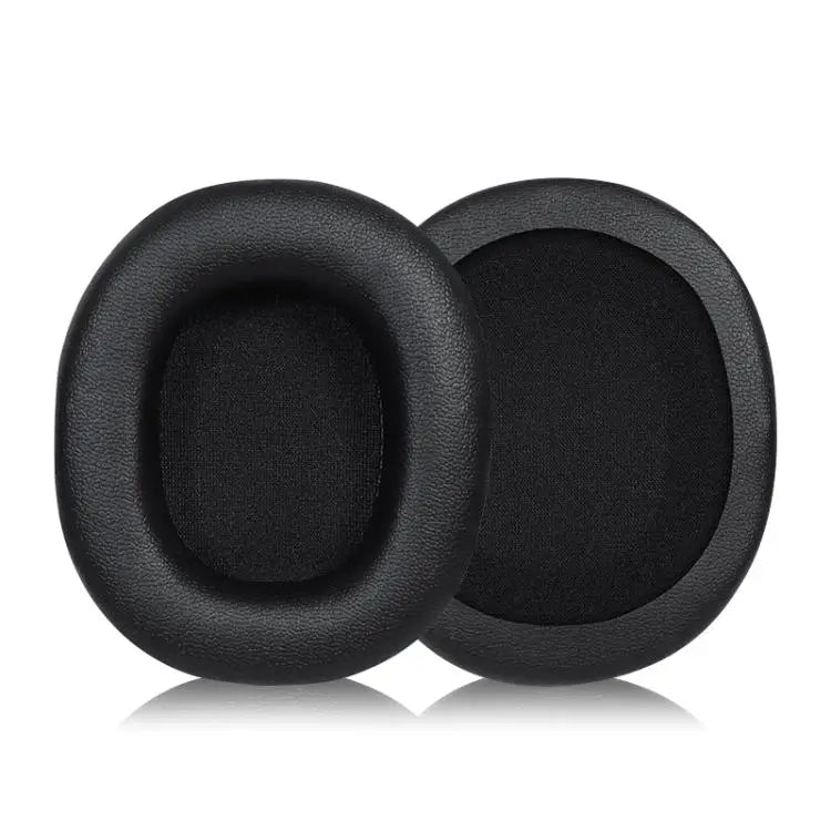 2 PCS Protein Skin Headset Earmuffs for Audio-Technica ATH-SR30BT Black Protein Leather - Black Protein Leather