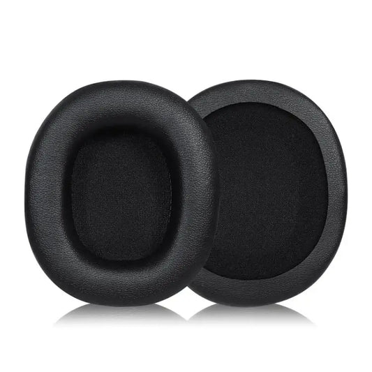 2 PCS Protein Skin Headset Earmuffs for Audio-Technica ATH-SR30BT Black Protein Leather - Black Protein Leather