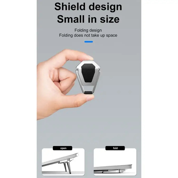 2 PCS R-JUST BJ01 Universal Stickable Shield Shape Laptop Foldable Stand 2 PCS BJ01 - 2 PCS BJ01