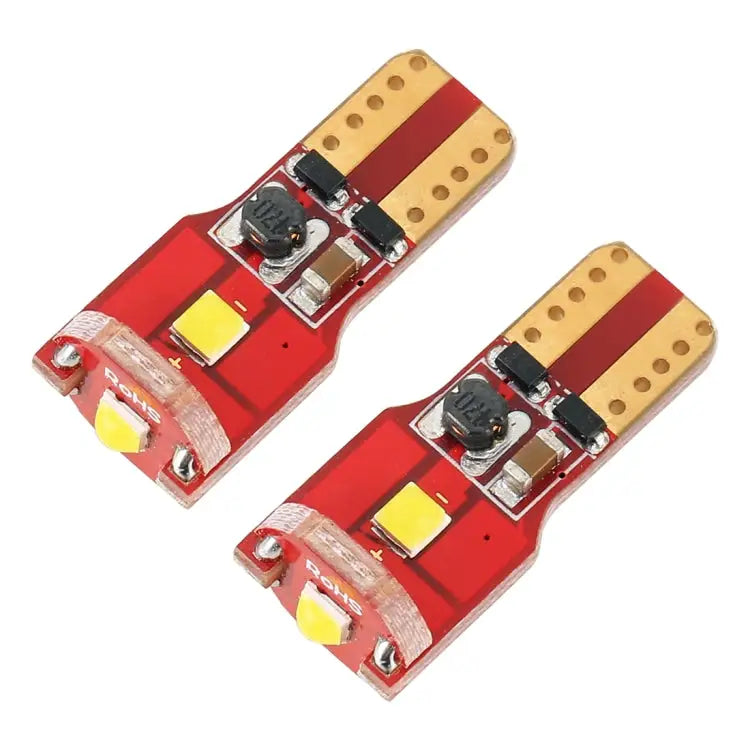2 PCS T10 / W5W / 168 / 194 DC12V / 1.6W / 6000K / 130LM 3LEDs SMD-3030 Car Red Board Clearance Light 3LEDs SMD-3030