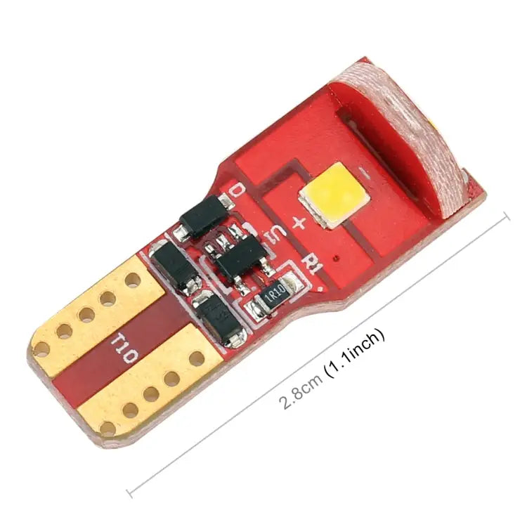 2 PCS T10 / W5W / 168 / 194 DC12V / 1.6W / 6000K / 130LM 3LEDs SMD-3030 Car Red Board Clearance Light 3LEDs SMD-3030