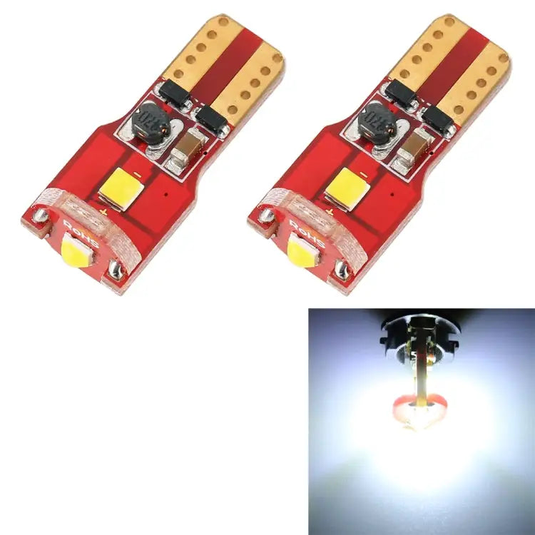 2 PCS T10 / W5W / 168 / 194 DC12V / 1.6W / 6000K / 130LM 3LEDs SMD-3030 Car Red Board Clearance Light 3LEDs SMD-3030