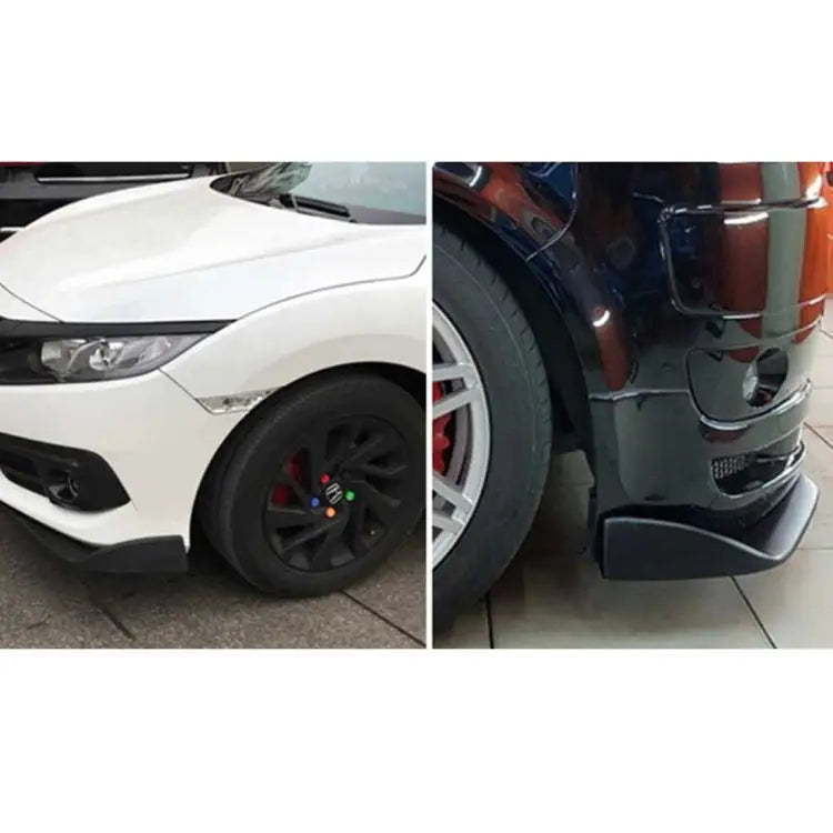 2 PCS Universal Fit Car Front Bumper Spoiler Lip Splitter Diffuser SUV ABS Front Shovel Length: 68cm Length: 68cm