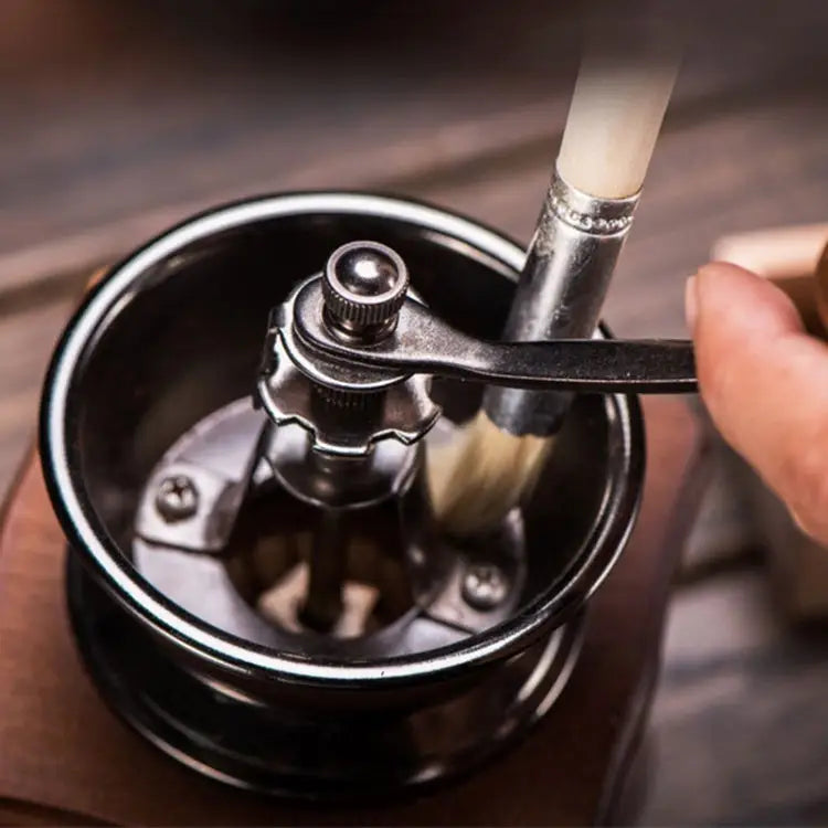 2 PCS Wood Handle Bristles Coffee Grinder Dusting Cleaning Brush Length: 19.5cm Cleaning Brush - Cleaning Brush