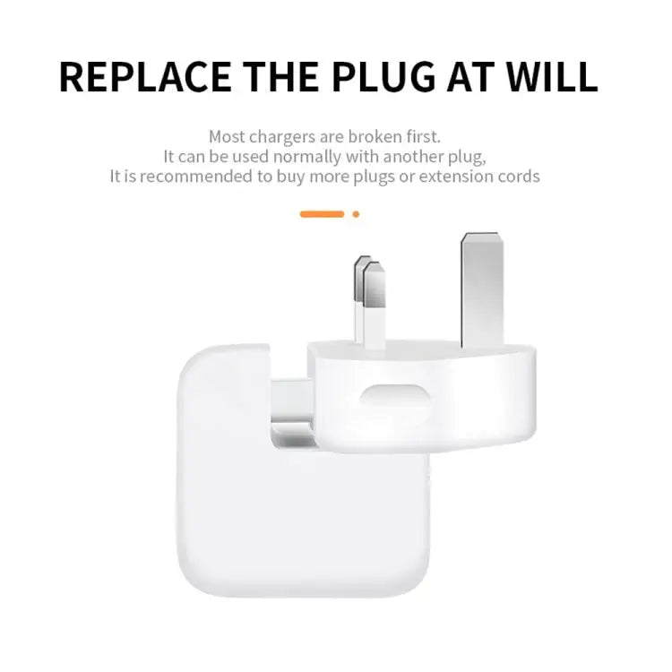 2 PCS XJ01 Power Adapter for iPad 10W 12W Charger & MacBook Series Charger UK Plug UK Plug - UK Plug
