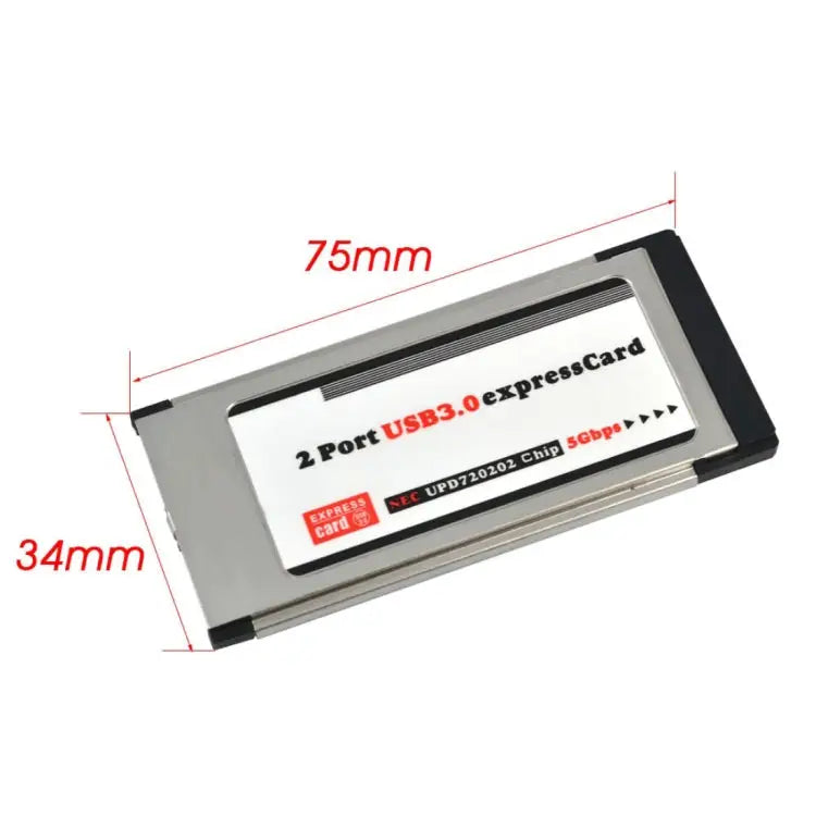 2 Ports USB 3.0 5Gbps PCI 34mm Slot Express Card for Laptop / Notebook 34mm - 34mm