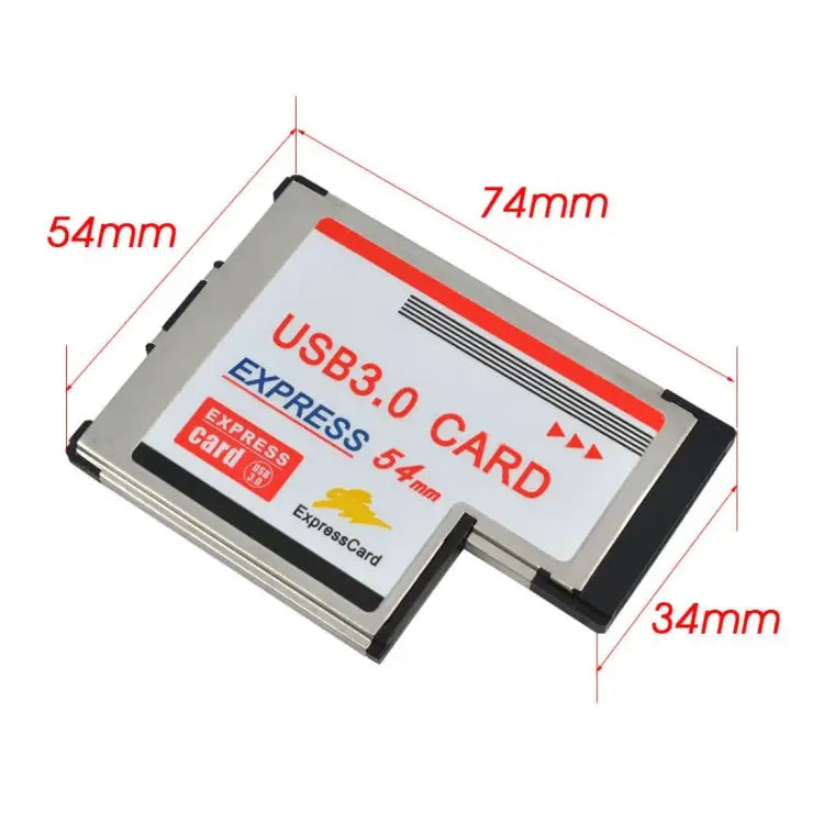 2 Ports USB 3.0 5Gbps PCI 54mm Slot Express Card for Laptop / Notebook 54mm - 54mm