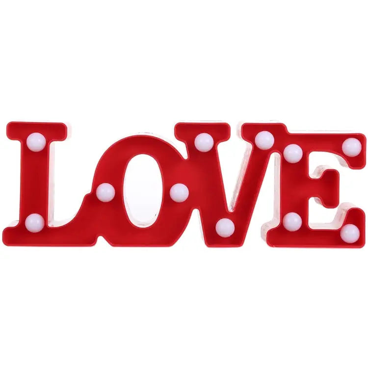 2 x AA Batteries Powered Party Festival Table Wedding Lamp Night Light LOVE(Red) LOVE(White)