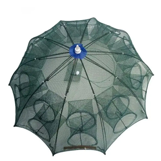 20 Holes Automatic Foldable Fishing Net Nylon Shrimp Crab Minnow Trap Fish Cast Net Fishing Tackle 20 Holes - 20 Holes