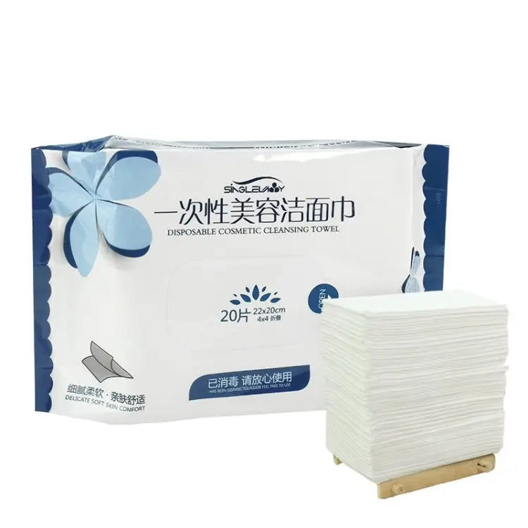 20 PCS Portable Multi-purpose Cotton Disposable Face Towel Wet And Dry Dual-use Cleansing Towel Soft Towel for Travel