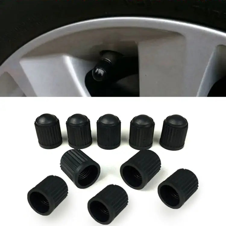 200 PCS Black Tire valve Dust Rubber Cap For Bicycle And Car Diameter: 10mm(Black) 200 PCS - 200 PCS