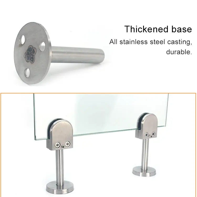 201 Stainless Steel Glass Fish Mouth Support Rod Fixing Clip with 14x100mm Rod Specification: M M with 14x100mm Rod