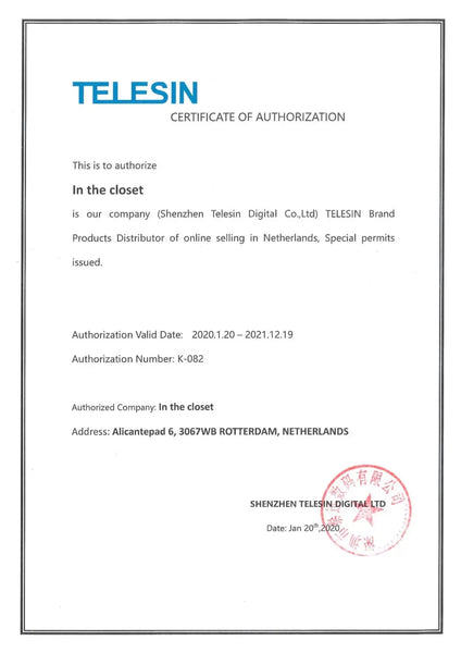 Certificate of Authorization