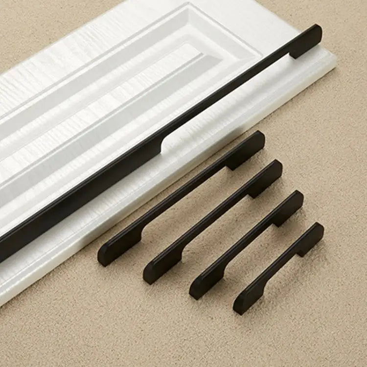 2049-128 Drawer Cabinet Door Aluminum Alloy Handle Straight Door Handle 2049-128 (Black) 2049-128 (White)