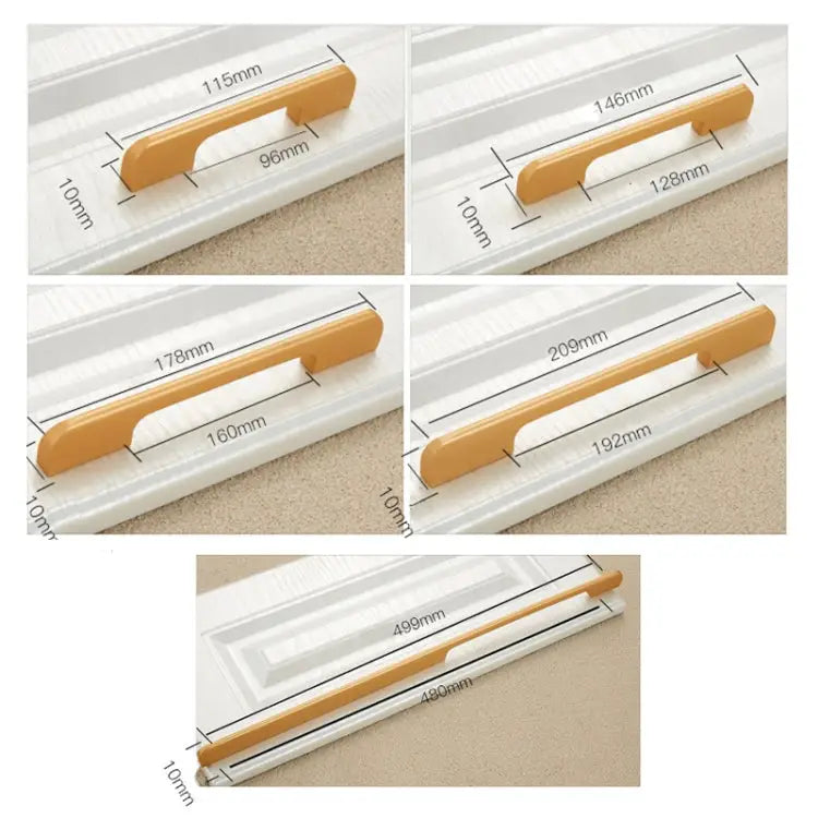 2049-128 Drawer Cabinet Door Aluminum Alloy Handle Straight Door Handle 2049-128 (Black) 2049-128 (White)