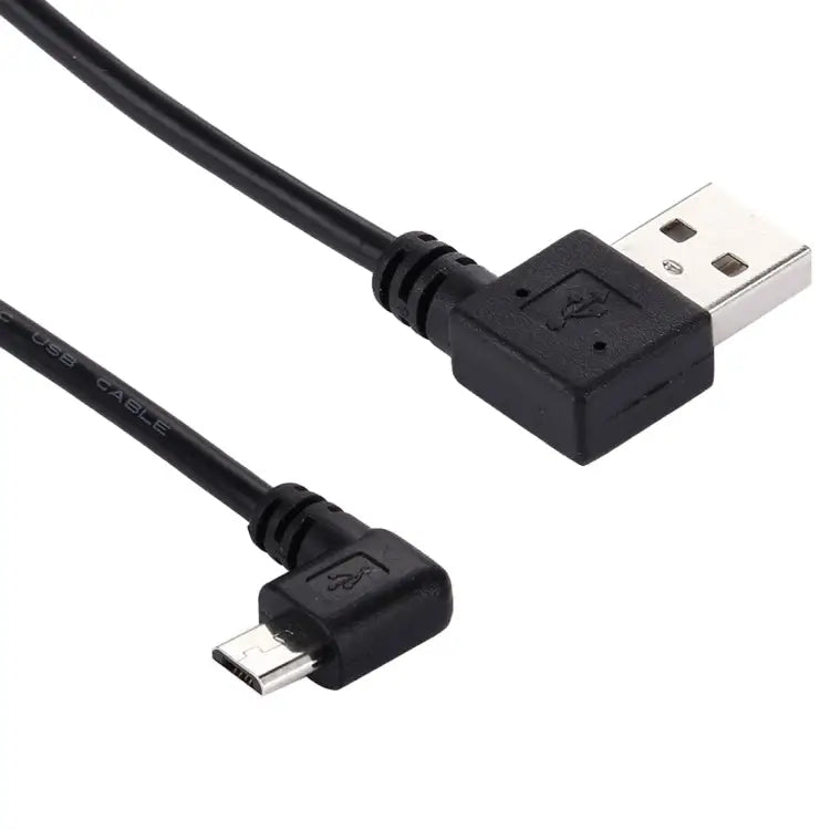 20cm USB 2.0 Left Turn Elbow to Micro USB Elbow Data Cable Left to Right - Left to Right