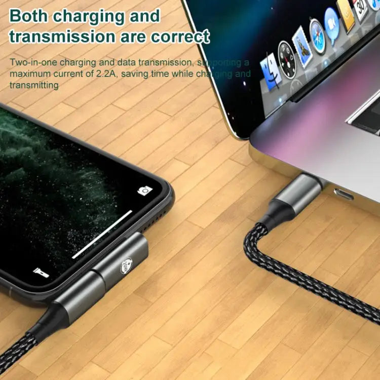 20W 8 Pin Male to USB-C / Type-C Female Elbow Charging Adapter Elbow - Elbow