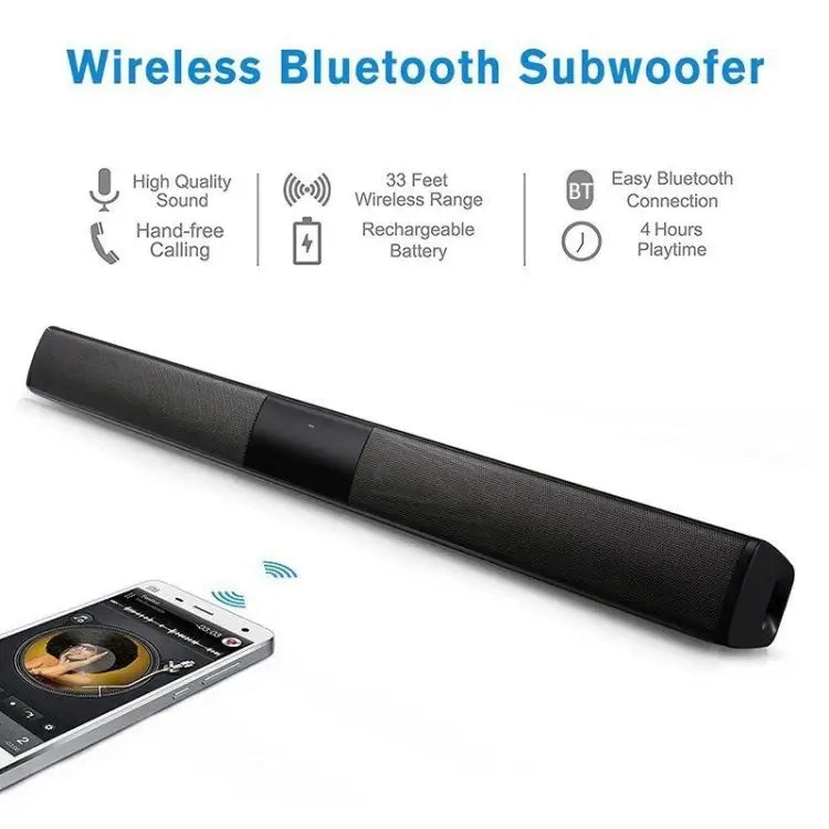 20W TV Soundbar Bluetooth Speaker FM Radio Home Theater System Portable Wireless Subwoofer Bass MP3 Music Boombox