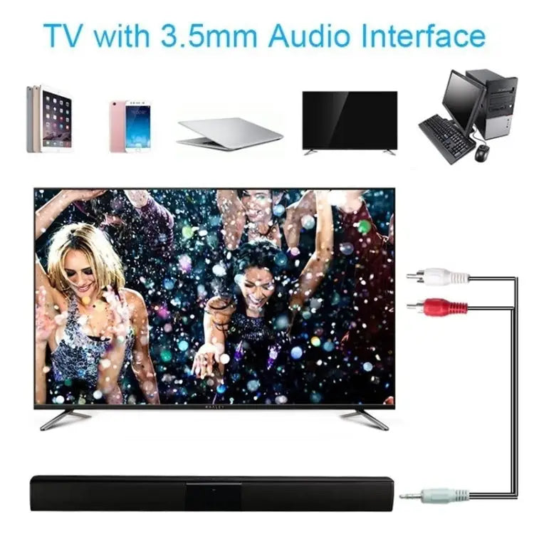 20W TV Soundbar Bluetooth Speaker FM Radio Home Theater System Portable Wireless Subwoofer Bass MP3 Music Boombox