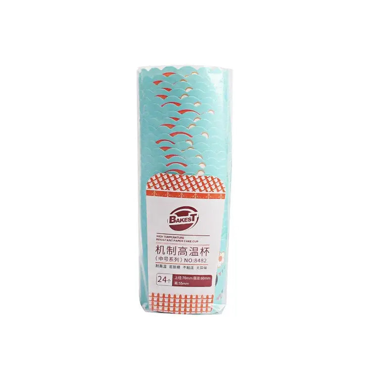 24pcs / Pack Round Lamination Cake Cup Muffin Cases Chocolate Cupcake Liner Baking Cup Size: 7 x 6 x 5.5cm Random Color