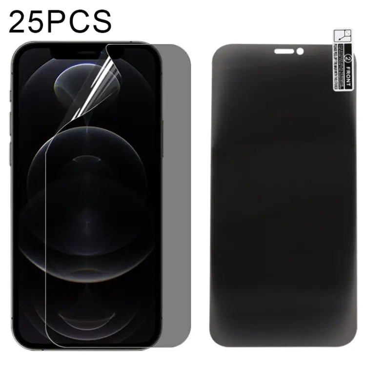 25 PCS 0.1mm 2.5D Full Cover Anti-spy Screen Protector Explosion-proof Hydrogel Film For iPhone 12 mini (25 PCS)