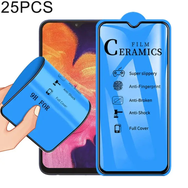 25 PCS 2.5D Full Glue Full Cover Ceramics Film for Galaxy A10 / M10 For Galaxy A10 / M10 (25 PCS) - For Galaxy A10