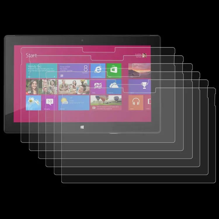 25 PCS 3H Professional Paper Textured Screen Film Pencil Sketch Film for Microsoft Surface Pro 4 / 5 / 6 / 7