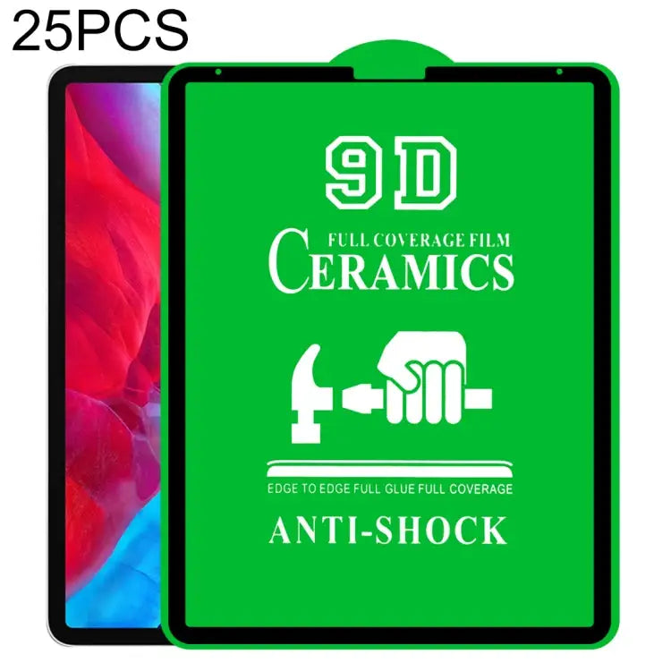 25 PCS 9D Full Screen Full Glue Ceramic Film For iPad 4 / 3 / 2 9.7 inch (25 PCS) For iPad 10.2 2021 / 2020 / 2019 (25