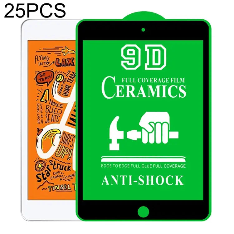 25 PCS 9D Full Screen Full Glue Ceramic Film For iPad 4 / 3 / 2 9.7 inch (25 PCS) For iPad 10.2 2021 / 2020 / 2019 (25