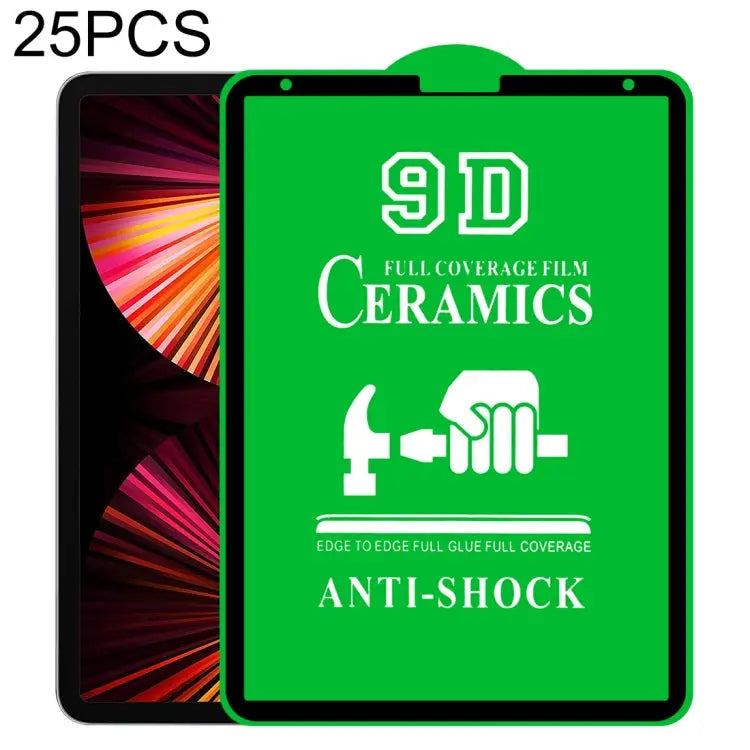 25 PCS 9D Full Screen Full Glue Ceramic Film For iPad 4 / 3 / 2 9.7 inch (25 PCS) For iPad 10.2 2021 / 2020 / 2019 (25
