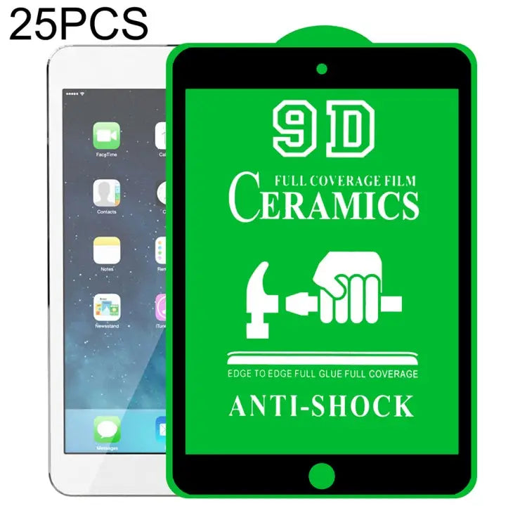 25 PCS 9D Full Screen Full Glue Ceramic Film For iPad 4 / 3 / 2 9.7 inch (25 PCS) For iPad 10.2 2021 / 2020 / 2019 (25