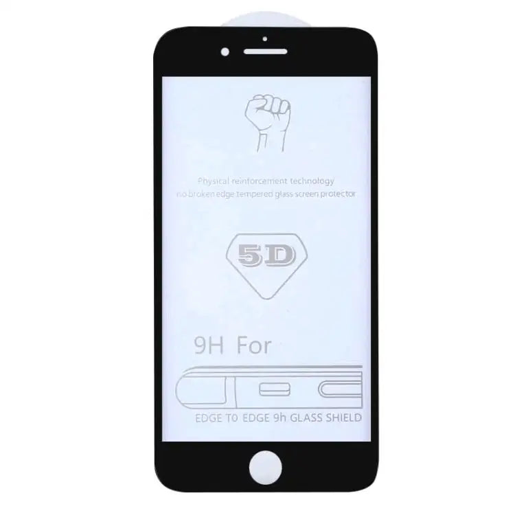 25 PCS 9H 5D Full Glue Full Screen Tempered Glass Film for iPhone 6 / 6s - For iPhone 6 / 6s (25 PCS)