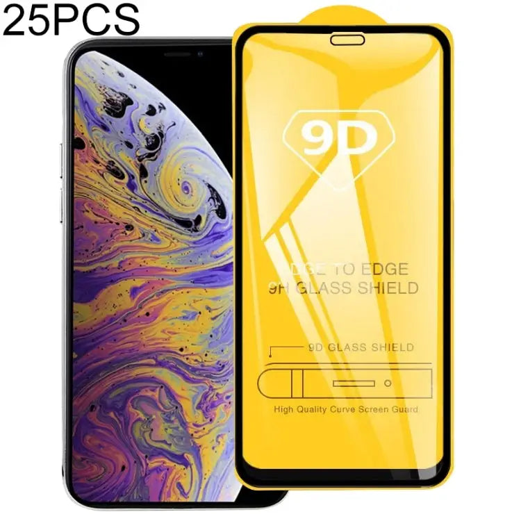 25 PCS 9H 9D Full Screen Tempered Glass Screen Protector for iPhone XS Max / iPhone 11 Pro Max - For iPhone XS Max