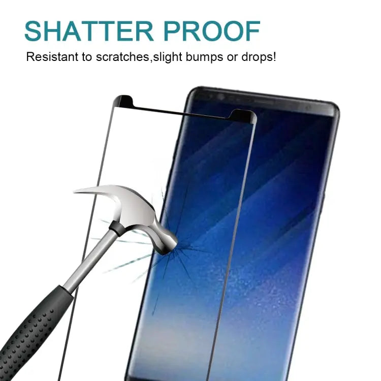 25 PCS For Galaxy Note 8 0.3mm 9H Surface Hardness 3D Curved Silk-screen Non-full Screen Tempered Glass Screen