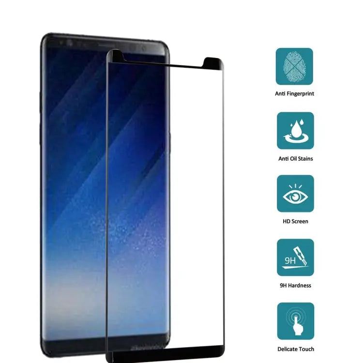 25 PCS For Galaxy Note 8 0.3mm 9H Surface Hardness 3D Curved Silk-screen Non-full Screen Tempered Glass Screen
