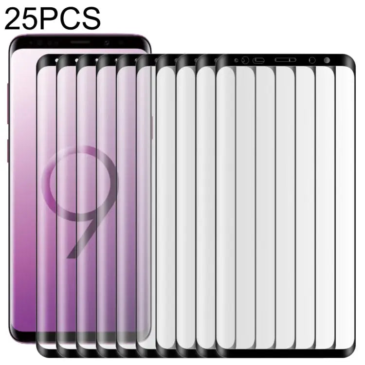 25 PCS For Galaxy Note9 0.3mm 9H Surface Hardness 3D Curved Edge Full Screen Tempered Glass Film - For Galaxy Note9