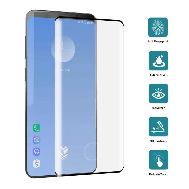 25 PCS For Galaxy S10 0.3mm 9H 3D Full Screen Tempered Glass Film Screen Fingerprint Unlocking is Supported