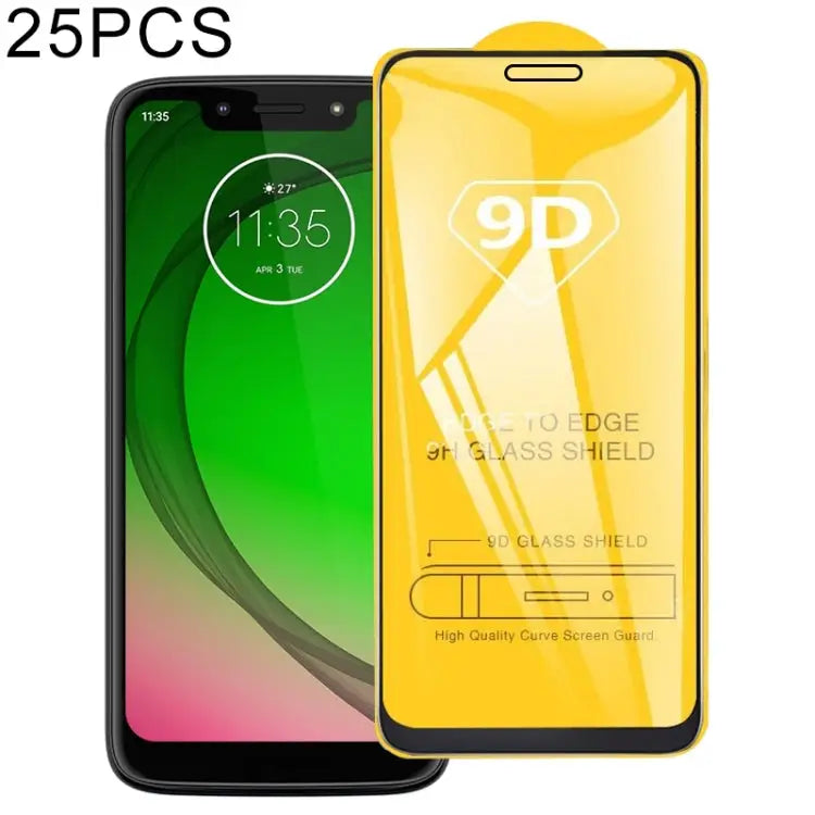 25 PCS For Motorola Moto G7 Play 9D Full Glue Full Screen Tempered Glass Film For Motorola Moto G7 Play (25 PCS)