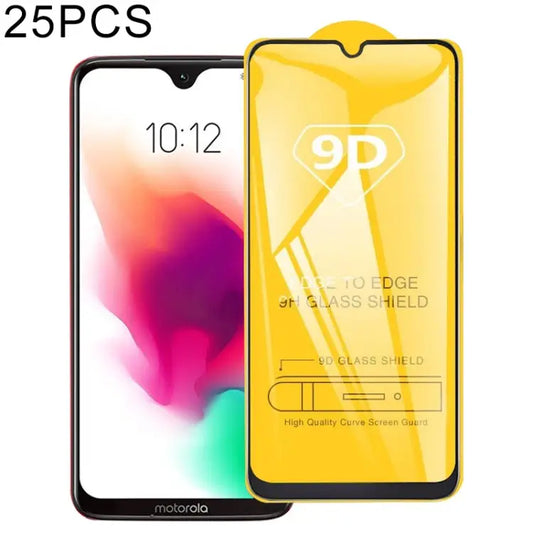 25 PCS For Motorola Moto G7 Plus 9D Full Glue Full Screen Tempered Glass Film For Motorola Moto G7 Plus (25 PCS)