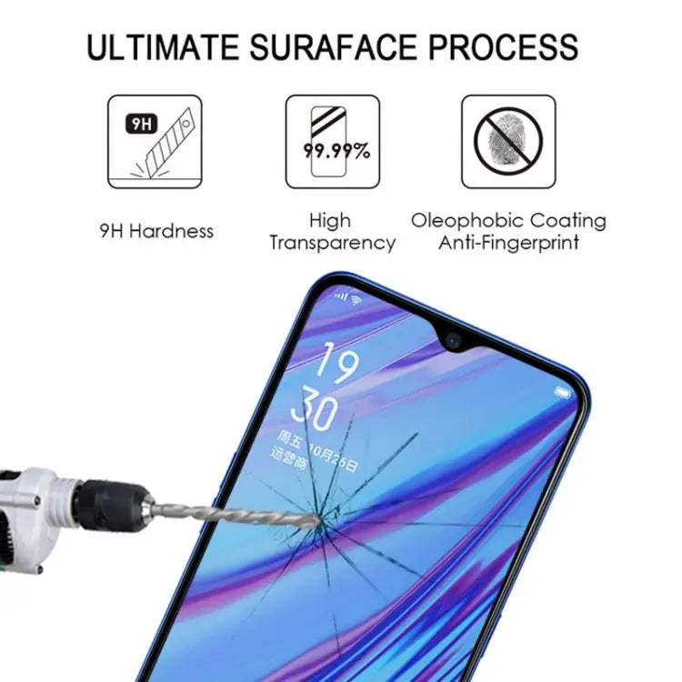 25 PCS For OPPO A5 / A9 (2020) / A56 5G Full Glue Full Cover Screen Protector Tempered Glass Film For OPPO A5 / A9(25