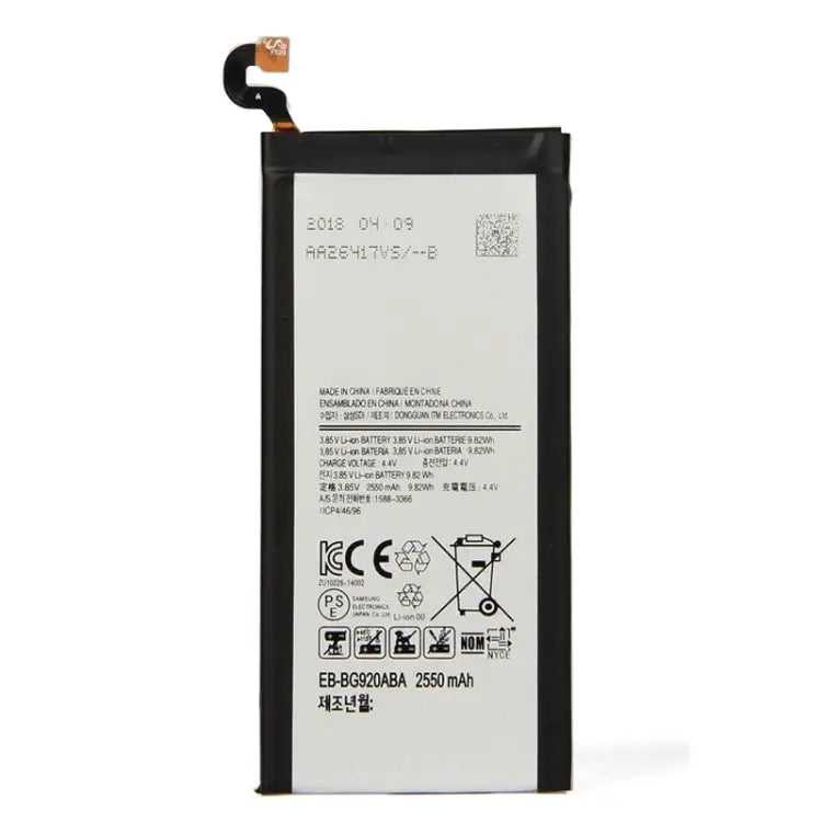 2550mAh Li-Polymer Battery for Samsung Galaxy S6 / G9200 / G9208 / G9209 / G920F / G920I / G920 / G920A For Galaxy S6