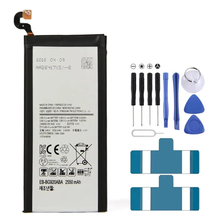 2550mAh Li-Polymer Battery for Samsung Galaxy S6 / G9200 / G9208 / G9209 / G920F / G920I / G920 / G920A For Galaxy S6