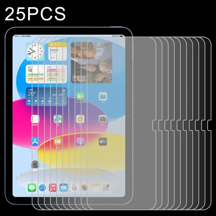 25pcs 0.26mm 9H 2.5D Explosion-proof Tempered Glass Film For iPad 10th Gen 10.9 2022(25 PCS) - For iPad 10th Gen 10.9