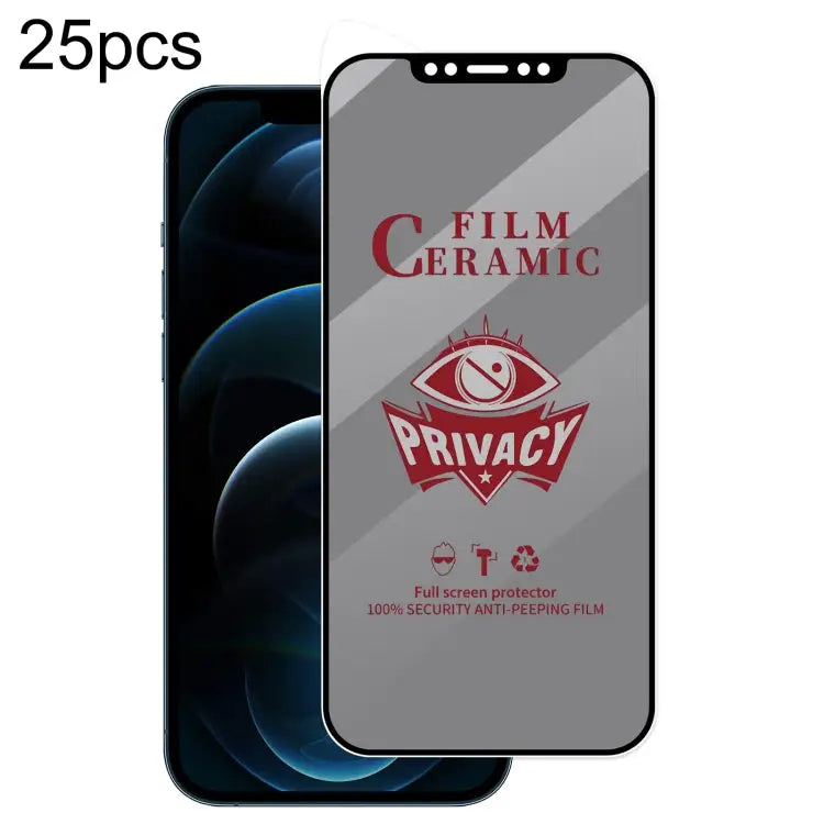 25pcs Full Coverage HD Privacy Ceramic Film - For iPhone 12 Pro Max - Apple Accessories
