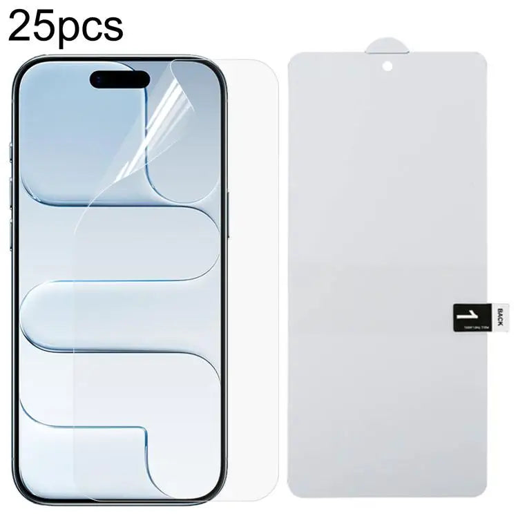 25pcs Full Screen Protector Explosion-proof Hydrogel Film For iPhone 16 Pro Max For iPhone 16 Pro For iPhone 16 Plus